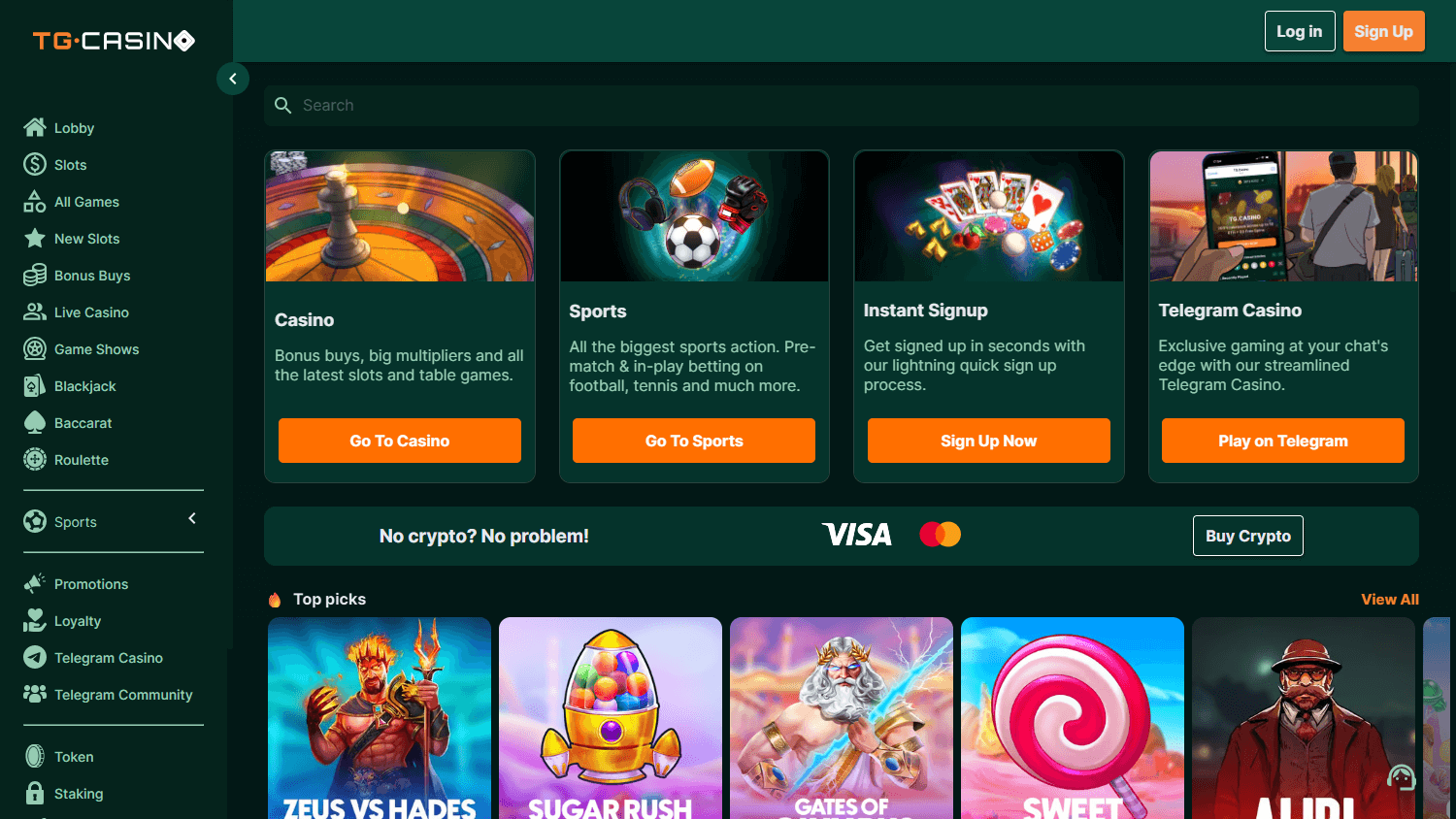 TG.Casino Desktop screenshot
